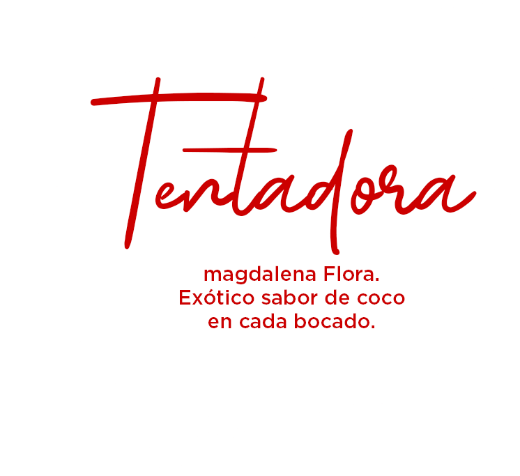 Tentadora magdalena Flora. Exótico sabor de coco en cada bocado.