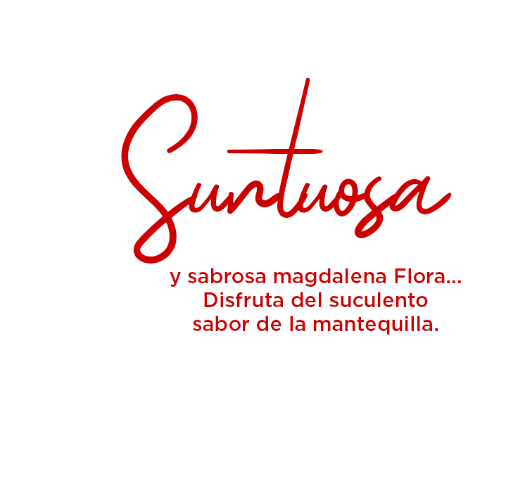 Suntuosa y sabrosa magdalera Flora... Disfruta del suculento sabor de mantequilla.